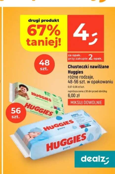 Chusteczki nawilżane Huggies natural care