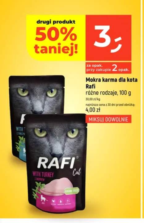 Mokra karma dla kota Rafi z indykiem