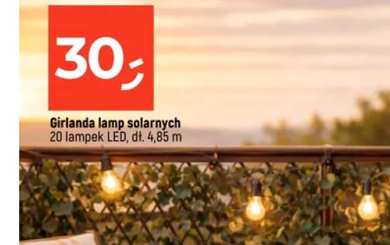Girlanda lamp solarnych 20 lampek LED dł. 4,85m