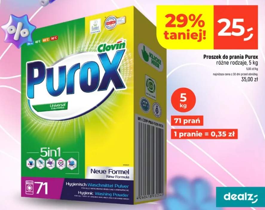 Proszek do prania Purox Universal 5in1