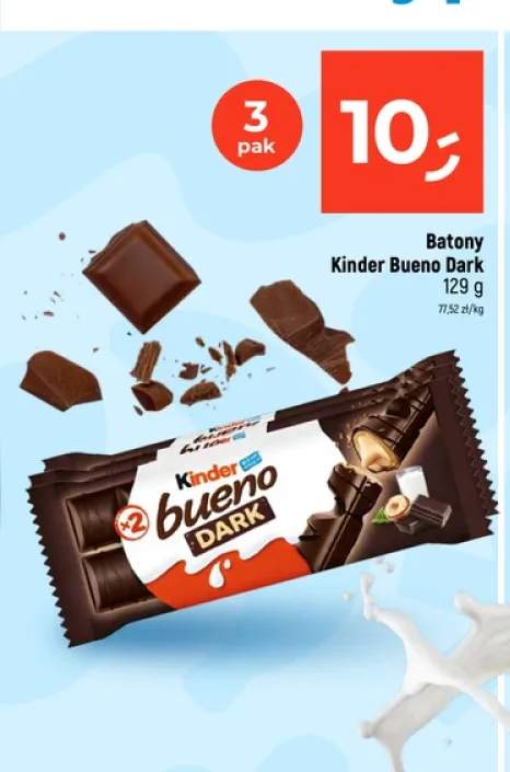Batony Kinder Bueno Dark 3-pak 129g