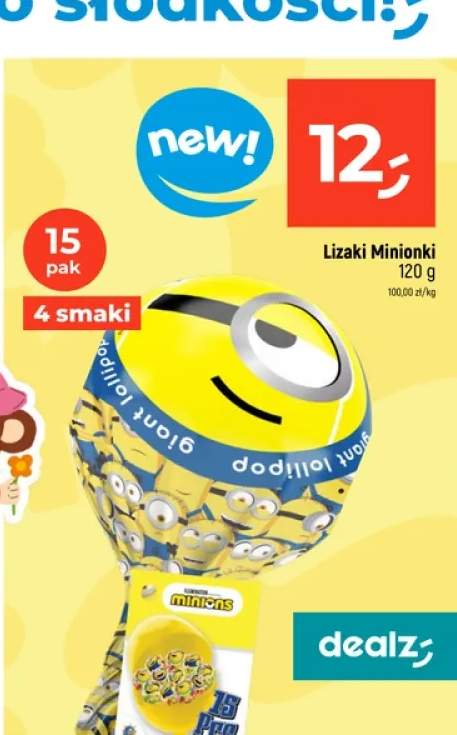 Lizaki Minionki 15-pak 4 smaki