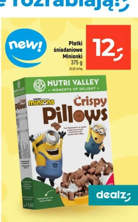 Płatki śniadaniowe Minionki Nutri Valley Crispy Pillows