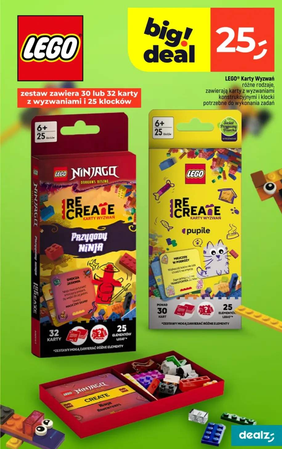 Karty wyzwań LEGO Recreate Ninjago Przygody Ninja