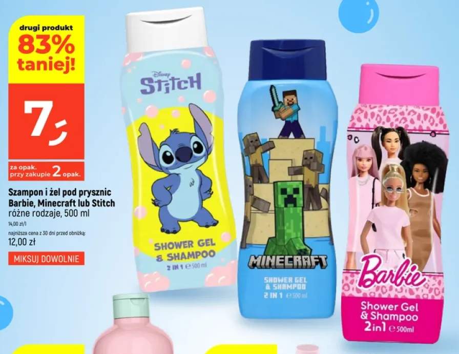 Szampon i żel pod prysznic Disney Stitch