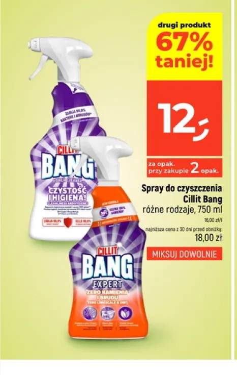 Spray do czyszczenia Cillit Bang Expert Zero Kamienia i Brudu