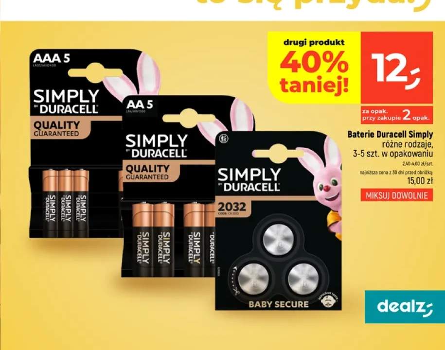 Baterie Duracell Simply 2032