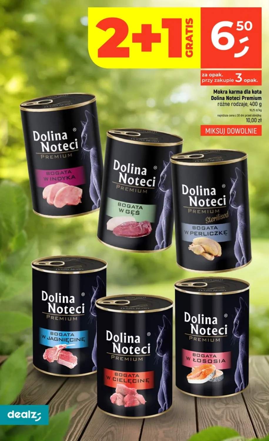 Mokra karma dla kota Dolina Noteci Premium bogata w łososia
