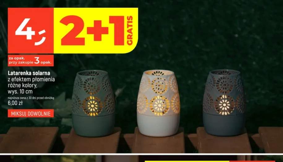 Latarenka solarna z efektem płomienia wys. 10cm