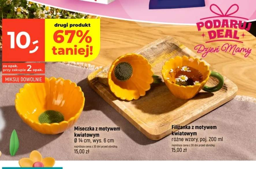 Filiżanka z motywem kwiatowym poj. 200ml