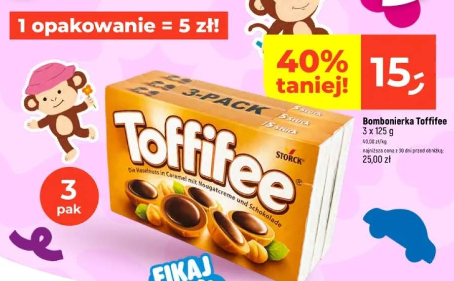 Bombonierka Toffifee 3-pak 125g