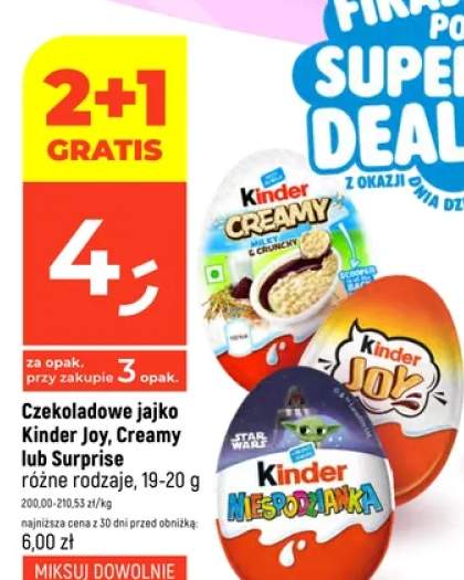 Czekoladowe jajko Kinder Joy 19-20g