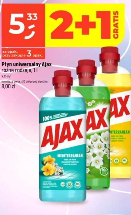 Płyn uniwersalny Ajax zielony 1l