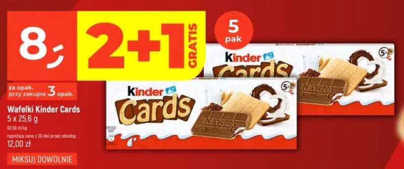 Wafelki Kinder Cards 5-pak 25,6g