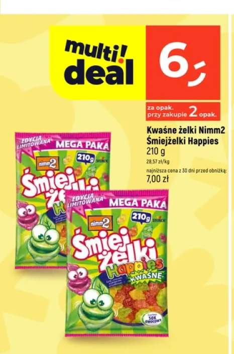 Kwaśne żelki Nimm2 Śmiejżelki Happies MEGA PAKA