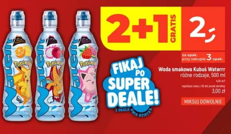 Woda smakowa Kubuś Waterrr truskawka