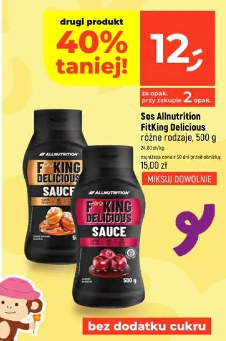 Sos Allnutrition FitKing Delicious bez dodatku cukru