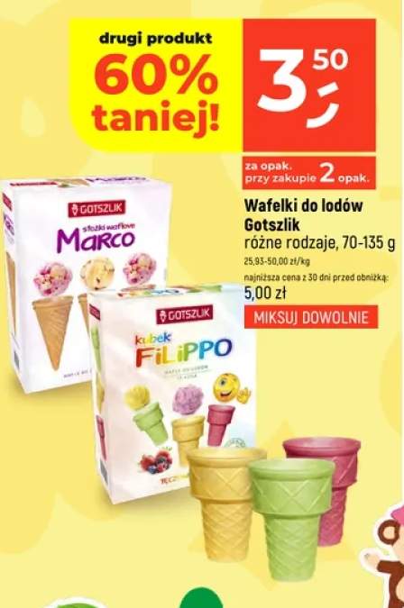 Wafelki do lodów Gotszlik
