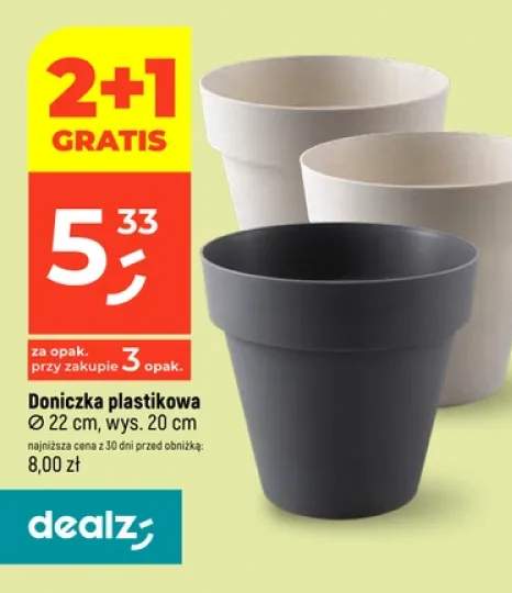 Doniczka plastikowa 22cm wys. 20cm