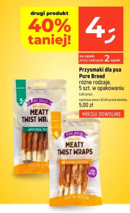 Przysmaki dla psa Pure Breed Meaty Twist Wraps with Real Duck