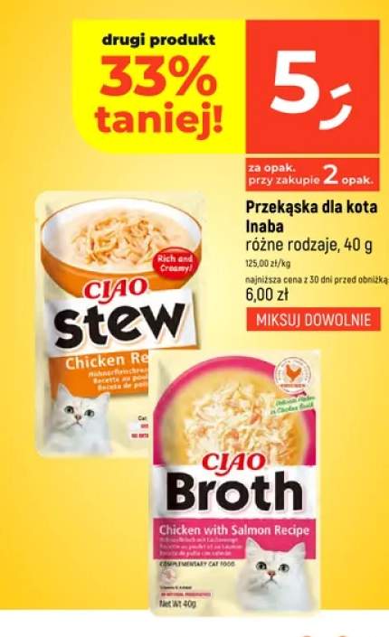 Przekąska dla kota Inaba Ciao Broth Chicken with Salmon Recipe