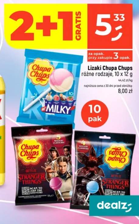 Lizaki Chupa Chups Stranger Things Demogorgon 10-pak 12g