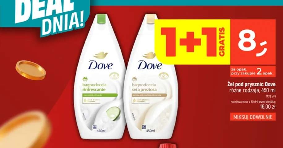 Żel pod prysznic Dove bagnodoccia seta preziosa