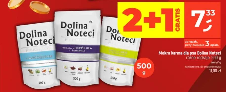 Mokra karma dla psa Dolina Noteci Premium bogata w królika z żurawiną