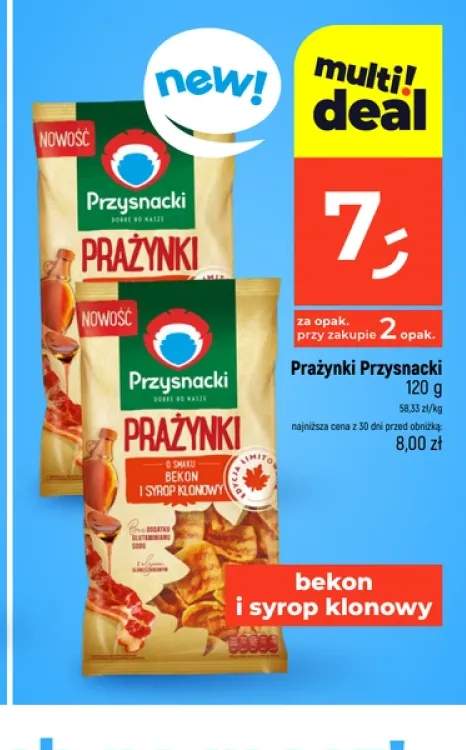 Prażynki Przysnacki o smaku bekon i syrop klonowy