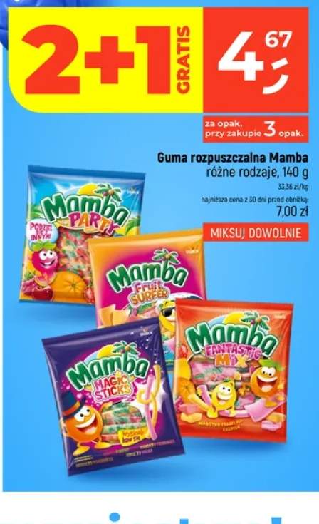 Guma rozpuszczalna Mamba Fruit Surfer