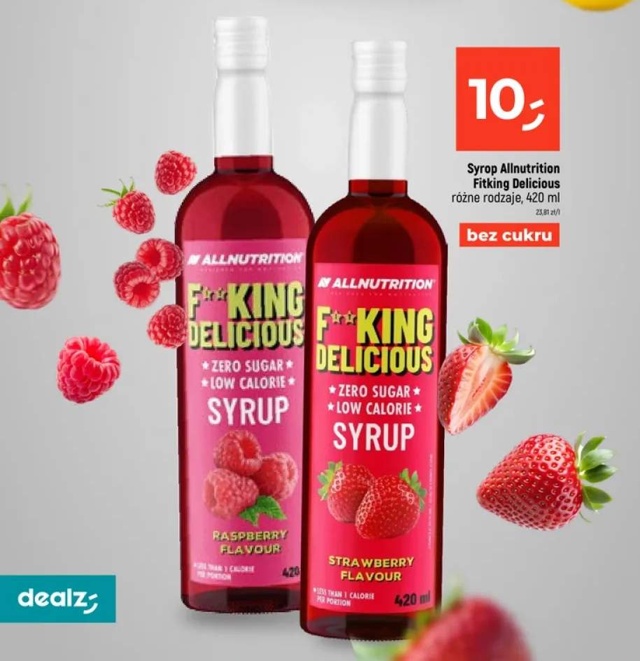 Syrop Allnutrition Fitking Delicious truskawkowy