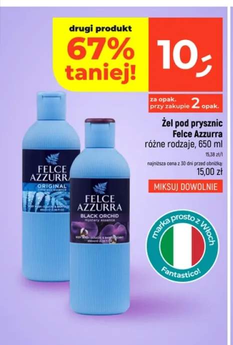 Żel pod prysznic Felce Azzurra Black Orchid