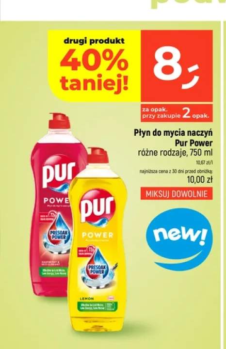 Płyn do mycia naczyń Pur Power Raspberry & Red Currant