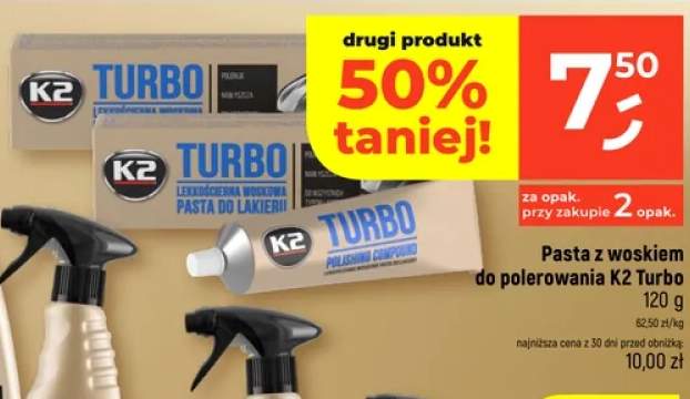 Pasta z woskiem do polerowania K2 Turbo