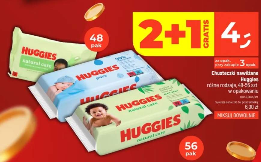 Chusteczki nawilżane Huggies Natural Care 48-pak