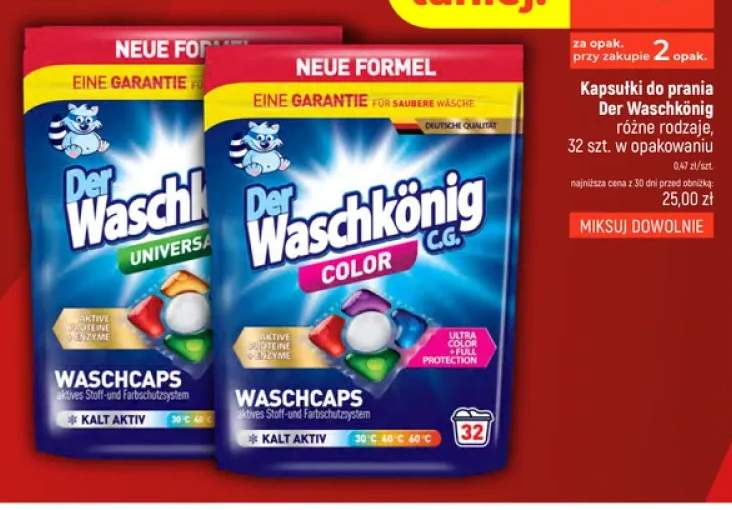 Kapsułki do prania Der Waschkönig Universal