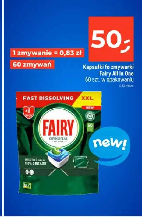 Kapsułki do zmywarki Fairy All in One