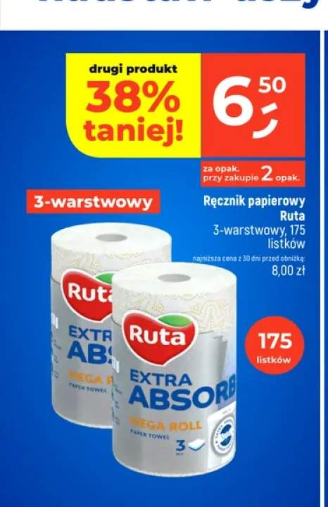 Ręcznik papierowy Ruta Extra Absorb 3-warstwowy