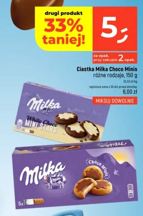 Ciastka Milka White Choco Mini Stars