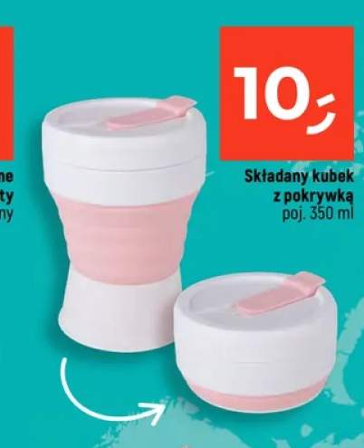 Składany kubek z pokrywką