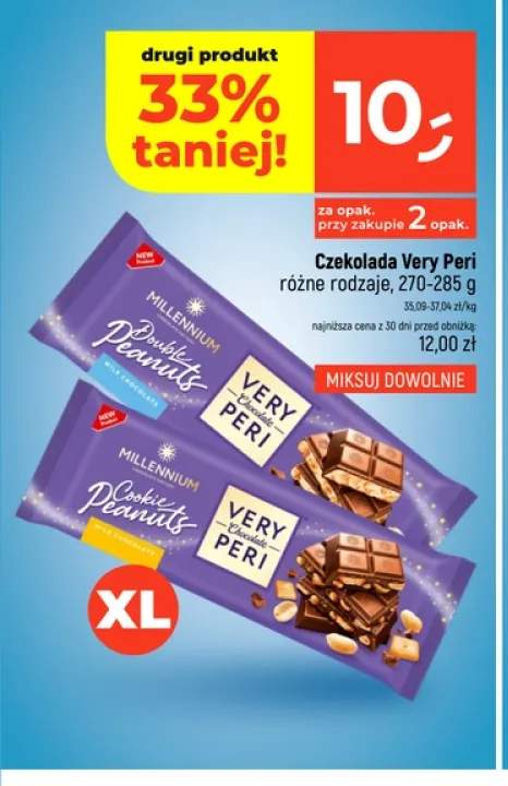 Czekolada Millennium Very Peri Cookie Peanuts +1 wariant