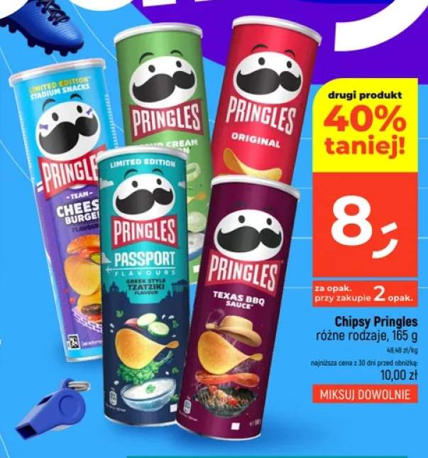 Chipsy Pringles Cheeseburger +4 warianty