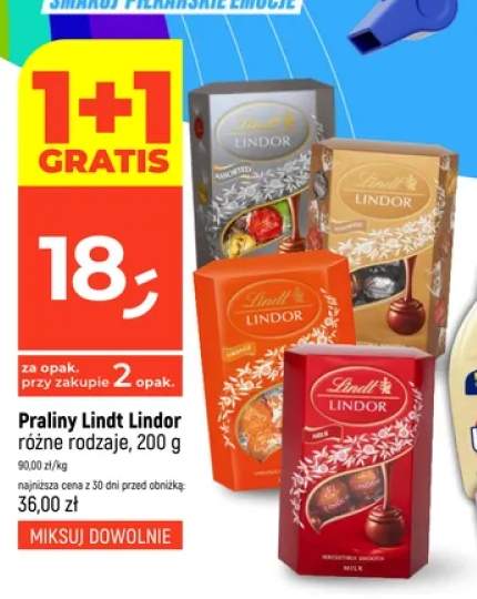 Praliny Lindt Lindor Milk +3 warianty