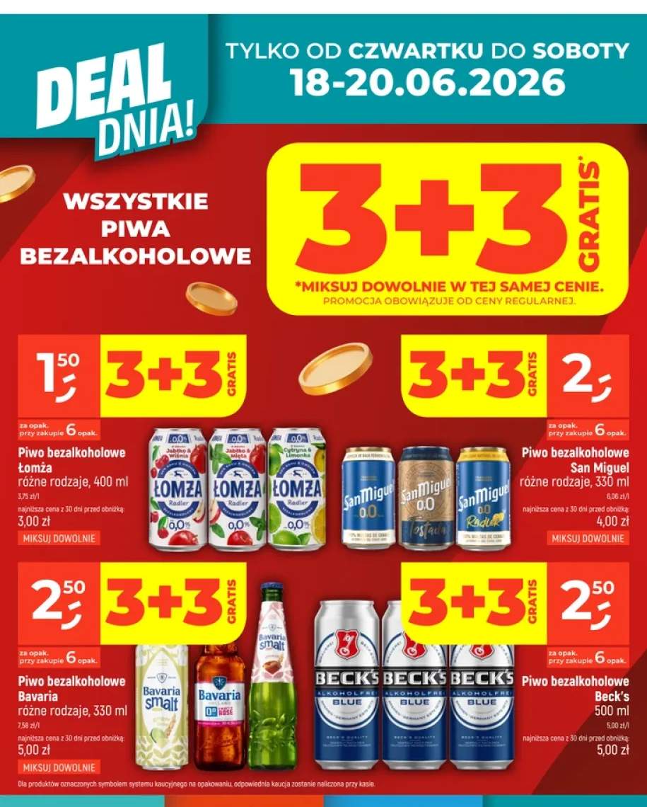 Piwa bezalkoholowe +10 wariantów
