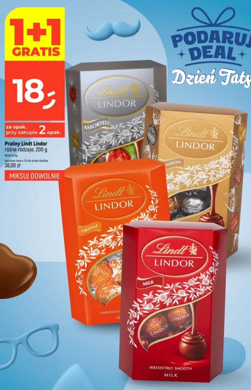 Praliny Lindt Lindor Milk +2 warianty