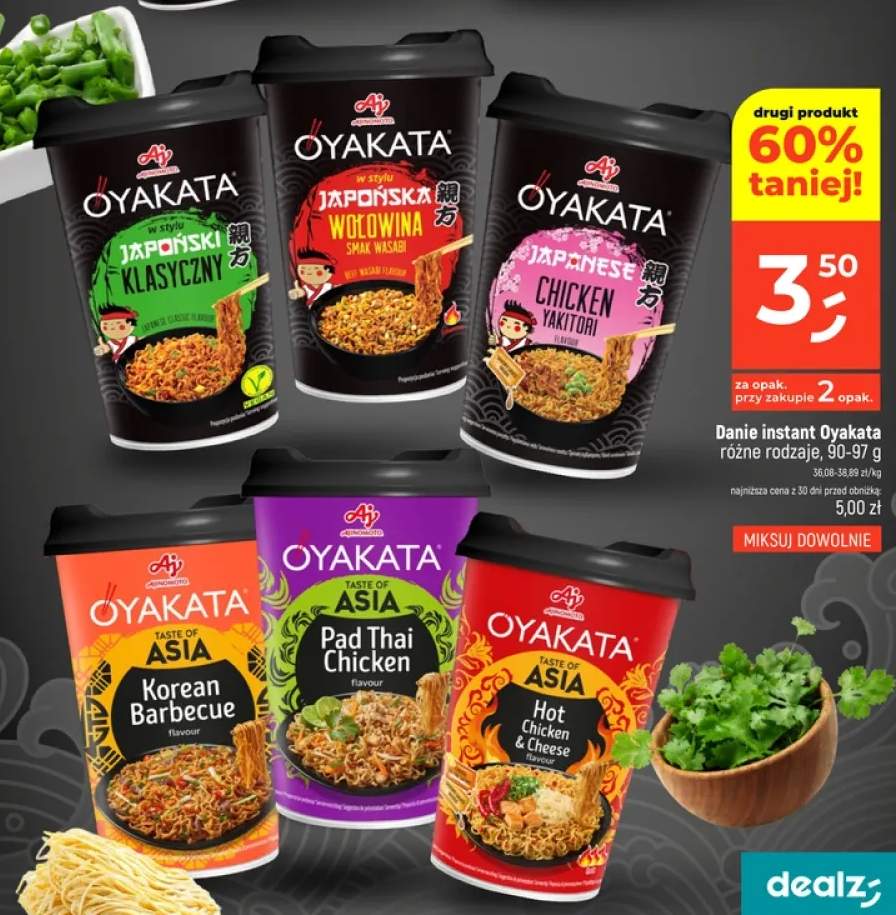 Danie instant Oyakata Japoński Klasyczny +5 wariantów