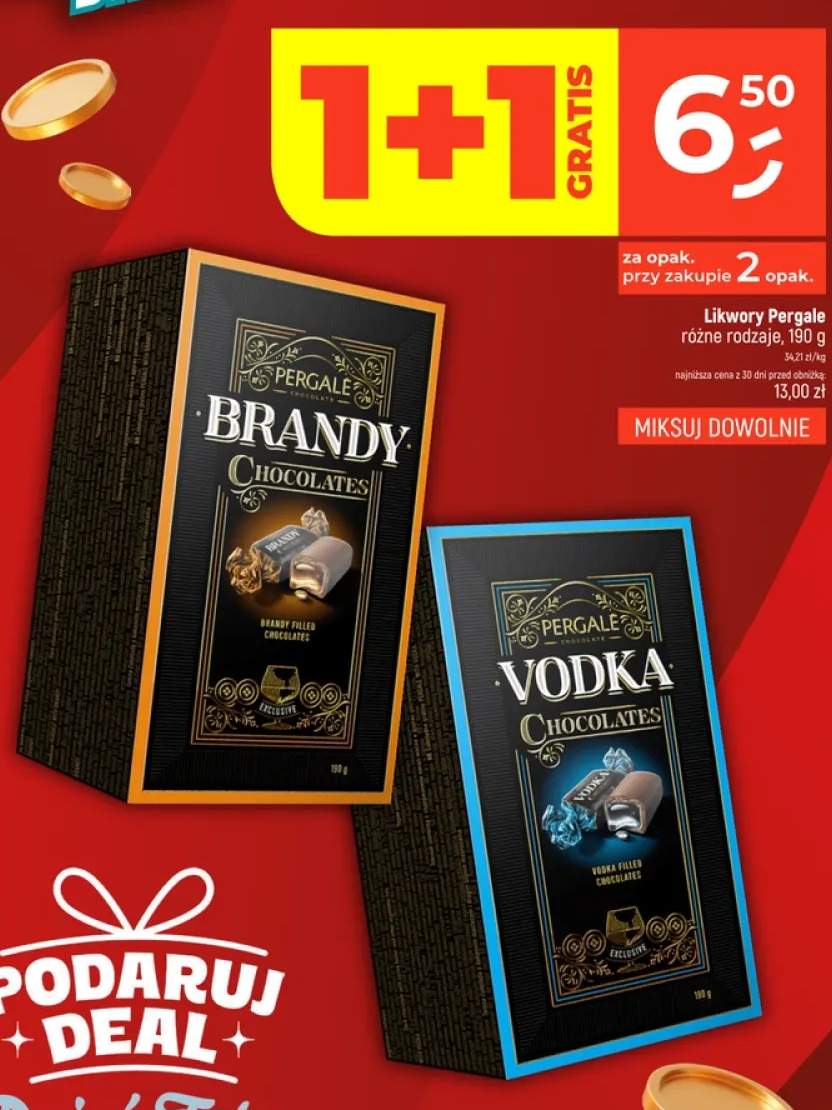 Praliny Pergale Brandy Chocolates +1 wariant