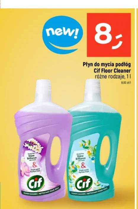 Płyn do mycia podłóg Cif Floor Cleaner fioletowy +1 wariant