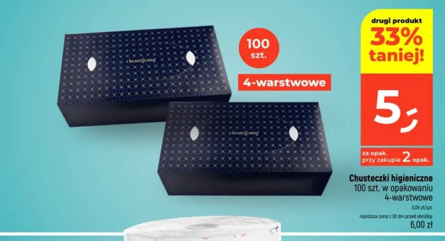 Chusteczki higieniczne clean@ang 4-warstwowe