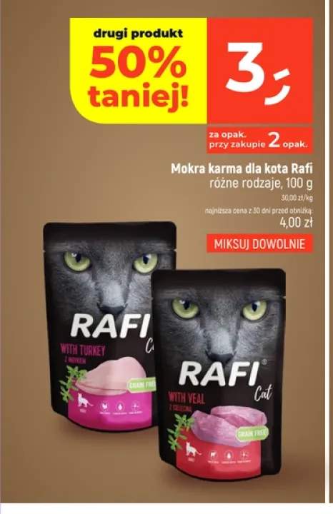 Mokra karma dla kota Rafi z indykiem +1 wariant